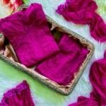 Lucknow Handwork Chikankari 3 Piece Palazzo Set With White Embroidery