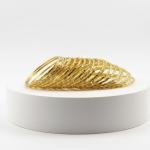 For Girl Child Gold-Plated Metal Bangles Set with Cutting Pattern, Metallic Gold Color with zori dots, Pack of 48Pieces