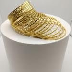 Light Golden Color Metal Bangle set of 48 bangles for women and girls