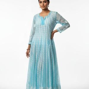 Lucknowi Hand Embroidered Chikankari Kurta