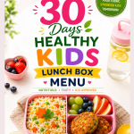 30 Days Healthy Kids Lunch Box Menu | Nutritious & Kid-Friendly Meal Planner (PDF eBook)