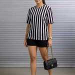 CHUGHZ Women's trending Striped T-shirts