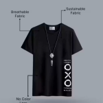 Men's Printed Round Neck Polyester T-shirt