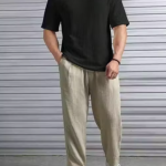 CHUGHZ Latest Men's Printed Typography Round Neck Cotton Black T-shirt