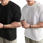 CHUGHZ Latest Men's Printed Typography Round Neck Cotton Black T-shirt