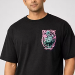 Chughz Men's Black Cotton Printed T-shirts
