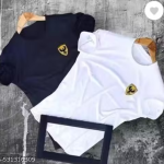 CHUGHZ Men's Round Neck Satin T-shirtS