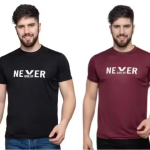 CHUGHZ Men;s Round Neck Printed Never Give UpT-shirt