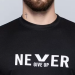 CHUGHZ Men;s Round Neck Printed Never Give UpT-shirt