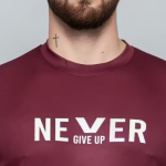 CHUGHZ Men;s Round Neck Printed Never Give UpT-shirt