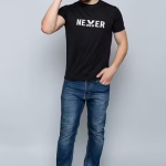 CHUGHZ Men;s Round Neck Printed Never Give UpT-shirt