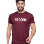 Chughz Men;S Round Neck Printed Never Give U Polyester Tshirt