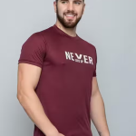 Chughz Men;S Round Neck Printed Never Give U Polyester Tshirt