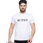 CHUGHZ Men;s Round Neck Printed Never Give UpT-shirt