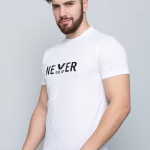 CHUGHZ Men;s Round Neck Printed Never Give UpT-shirt