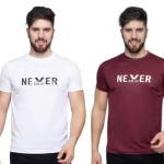 CHUGHZ Men;s Round Neck Printed Never Give UpT-shirt