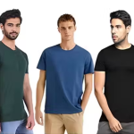 CHUGHZ Solid Polyester Fit Half Sleeves T-Shirt for Men