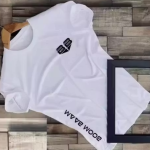 Men'S Round Neck Half Sleeves Black Polyester Tshirt