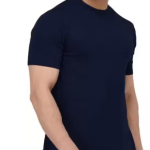 Mens Solid Round Neck Cotton T-shirt
