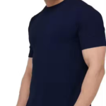 Mens Solid Round Neck Cotton T-shirt