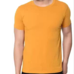 Mens Solid Round Neck Cotton T-shirt