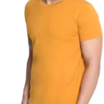 Mens Solid Round Neck Cotton T-shirt