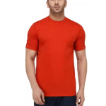 Mens Solid Round Neck Cotton T-shirt