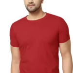Mens Solid Round Neck Cotton T-shirt