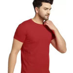 Mens Solid Round Neck Cotton T-shirt