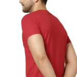 Mens Solid Round Neck Cotton T-shirt