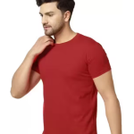 Mens Solid Round Neck Cotton T-shirt