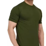 Mens Solid Round Neck Cotton T-shirt