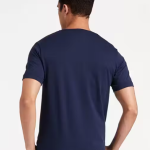 Si-Squad Solid Polyester Fit Half Sleeves T-Shirt for Men Navy BLue
