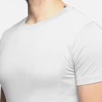 Si-Squad Solid Polyester Fit Half Sleeves T-Shirt for Men White
