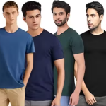 CHUGHZ Solid Polyester Fit Half Sleeves T-Shirt for Men