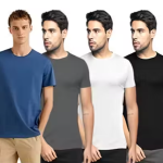 CHUGHZ Solid Polyester Fit Half Sleeves T-Shirt for Men