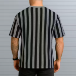 Chugh'z Men's Self Designed Striped Oversize T-shirts