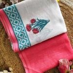 Beautiful Ultra HD Ink high quality Digital printing with wax finishing in saree