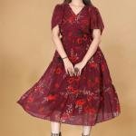 Georgette Long Maxi Dress