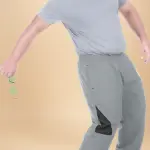 Silver Lycra Blend Elastic Solid Track Pant For Men