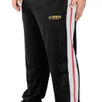Men’s Black Side-Stripe Sports Track Pants