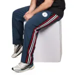 ADAAISTIC Sports Navy Blue Dual-Stripe Sports Track Pants