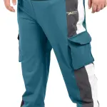 ADAAISTIC Sports Men’s Aqua Colorblock Cargo Track Pants