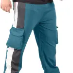 ADAAISTIC Sports Men’s Aqua Colorblock Cargo Track Pants