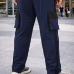 Men’s Navy Blue BMW Inspired Cargo Track Pants
