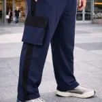 Men’s Navy Blue BMW Inspired Cargo Track Pants
