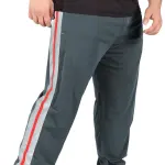 ADAAISTIC Sports Grey Dual-Stripe Sports Track Pants