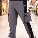 ADAAISTIC Sports Men’s Aqua Colorblock Cargo Track Pants