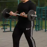 ADAAISTIC Sports Navy Blue Dual-Stripe Sports Track Pants