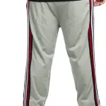 ADAAISTIC Sports Silver Dual-Stripe Sports Track Pants